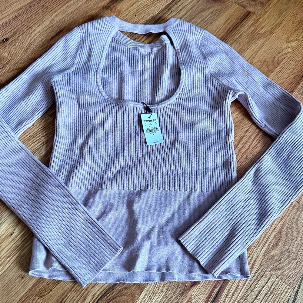Express women’s open back sweater